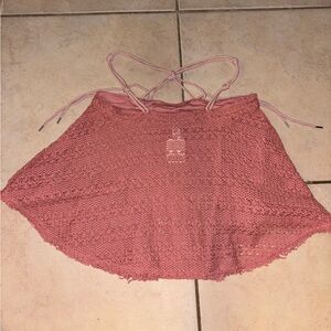NWT Free People Beach Flowy Pink Crochet Halter Top